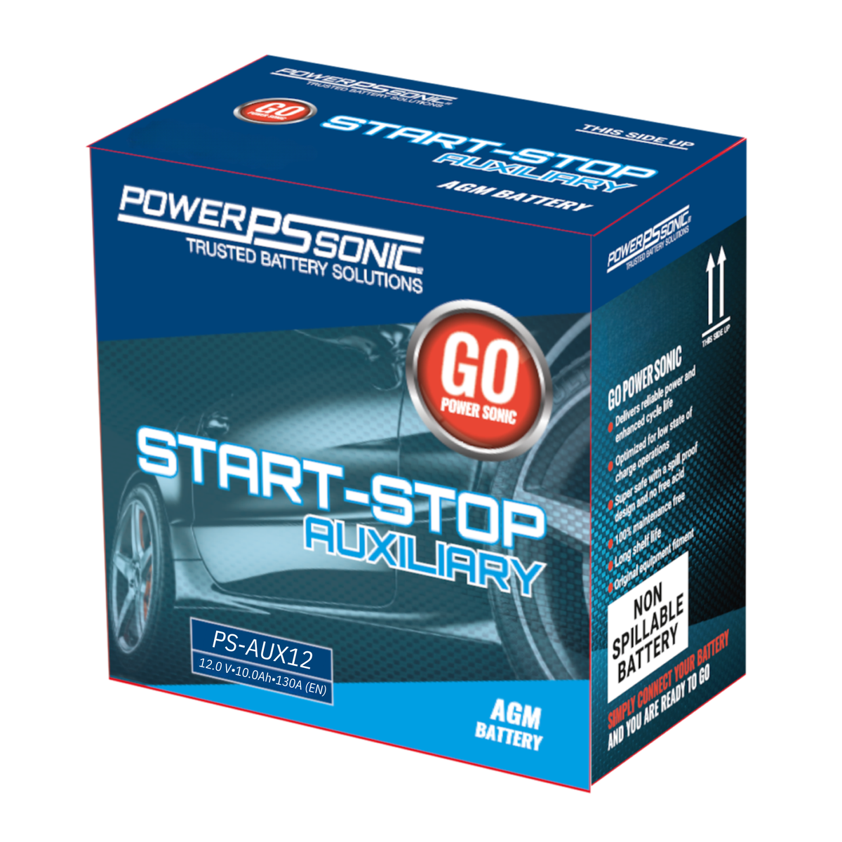 PS-AUX12 Auxiliary Vehicle Battery Start Stop Battery Tectonic