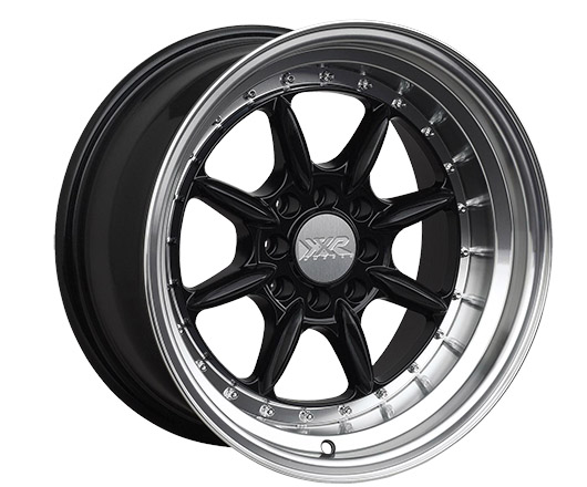 025580821 - XXR 002.5 15X8 4X114.3 / 4X100 20mm Black / Machined Lip - XXR Wheels Canada