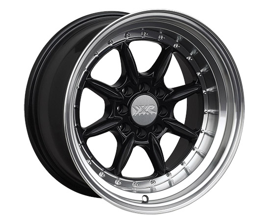 025584621 - XXR 002.5 15X8 4X114.3 / 4X100 0mm Black / Machined Lip - XXR Wheels Canada
