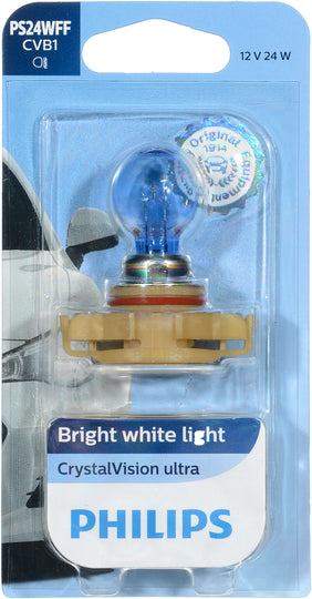 PS24WFFCVB1 Philips CrystalVision Fog Bulb PS24W - CrystalVision Ultra - Single Blister Pack Philips Bulbs