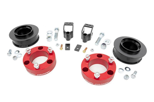 762RED 3 Inch Lift Kit - X-REAS - RR Spacers - Red - Toyota 4Runner (03-09) Rough Country Canada