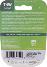 Load image into Gallery viewer, T4WLLB2 Philips LongerLife Miniature T4WLL - LongerLife - Twin Blister Pack Philips Bulbs
