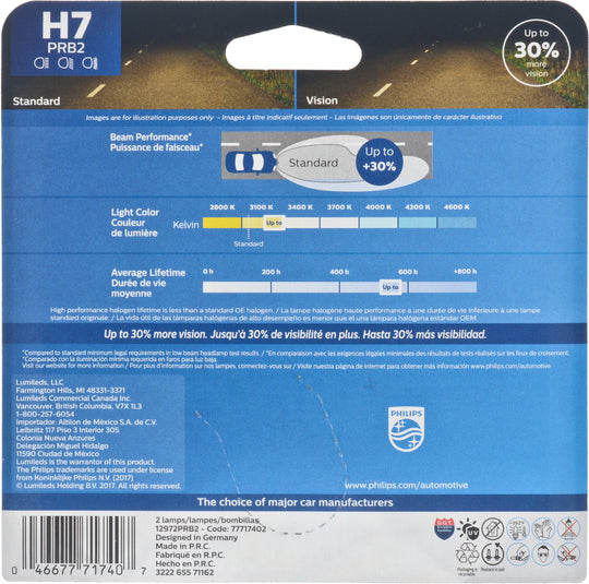 H7PRB2 Philips Vision Headlight H7 - Vision - Twin Blister Pack Philips Bulbs