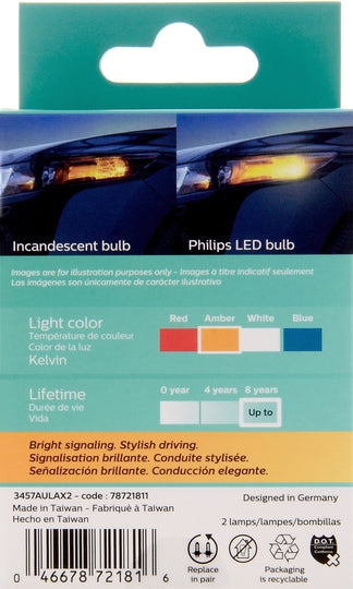 3457ALED Philips Ultinon LED 3457ALED - Ultinon LED - Amber Philips Bulbs