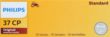 Load image into Gallery viewer, 37CP Philips Standard Miniature 37 - Standard - Multiple Commercial 10-Pack Philips Bulbs