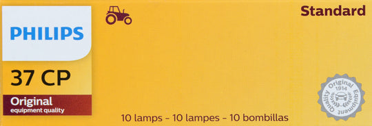 37CP Philips Standard Miniature 37 - Standard - Multiple Commercial 10-Pack Philips Bulbs