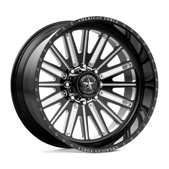 AFTECK201S71-11-21 - American Force AFW Jester 20X12 5X127 -55mm Flat Black Mill-Mach - American Force Wheels Canada