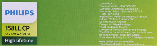 158LLCP Philips LongerLife Miniature 158LL - Standard - Multiple Commercial 10-Pack Philips Bulbs