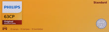 Load image into Gallery viewer, 63CP Philips Standard Miniature 63 - Standard - Multiple Commercial 10-Pack Philips Bulbs