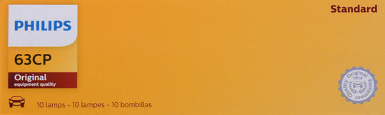 63CP Philips Standard Miniature 63 - Standard - Multiple Commercial 10-Pack Philips Bulbs