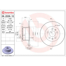 Load image into Gallery viewer, 08.2536.10 Brembo Solid Standard Rotor Brembo Brake Canada