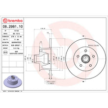 Load image into Gallery viewer, 08.2981.10 Brembo Solid Standard Rotor Brembo Brake Canada