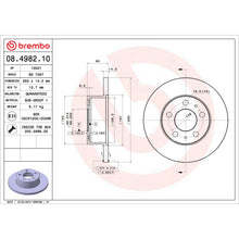 Load image into Gallery viewer, 08.4982.10 Brembo Solid Standard Rotor Brembo Brake Canada