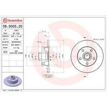 Charger l'image dans la galerie, 08.5005.20 Brembo Solid Standard Rotor Brembo Brake Canada