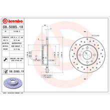 Load image into Gallery viewer, KTX0087 Brembo Ceramic Brake Pad and XTRA Solid Drilled Brake Disc Kit Brembo Brake Canada