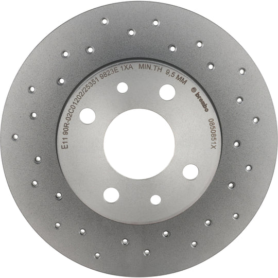 KTX0087 Brembo Ceramic Brake Pad and XTRA Solid Drilled Brake Disc Kit Brembo Brake Canada