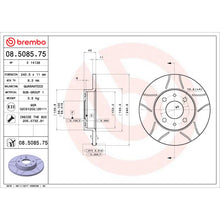 Charger l'image dans la galerie, 08.5085.75 Brembo Premium Max Slotted UV Coated Rotor Brembo Brake Canada