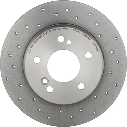 08.5178.3X Brembo Premium UV Coated Rear XTRA Cross Drilled Brake Rotor Brembo Brake Canada