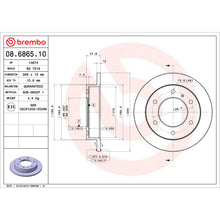 Charger l'image dans la galerie, 08.6865.10 Brembo Solid Standard Rotor Brembo Brake Canada