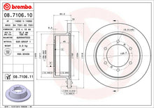 Load image into Gallery viewer, 08.7106.11 Brembo UV Coated Solid Brake Rotor Brembo Brake Canada