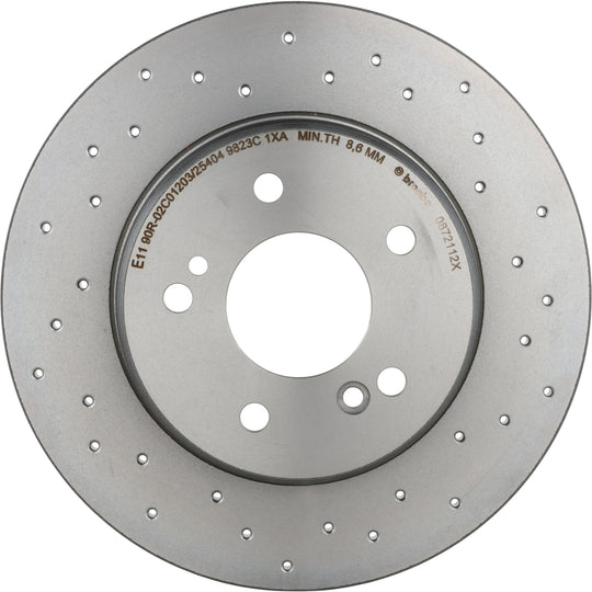08.7211.2X Brembo Premium UV Coated Rear XTRA Cross Drilled Brake Rotor Brembo Brake Canada