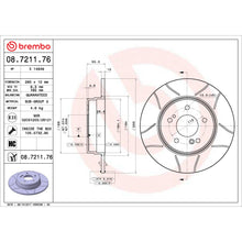 Load image into Gallery viewer, 08.7211.76 Brembo Premium Max Slotted UV Coated Rotor Brembo Brake Canada