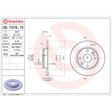 Load image into Gallery viewer, 08.7378.10 Brembo Solid Standard Rotor Brembo Brake Canada