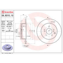 Load image into Gallery viewer, 08.8310.10 Brembo Solid Standard Rotor Brembo Brake Canada