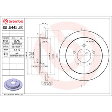 Load image into Gallery viewer, 08.8445.80 Brembo Solid Standard Rotor Brembo Brake Canada
