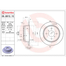 Load image into Gallery viewer, 08.8912.10 Brembo Solid Standard Rotor Brembo Brake Canada
