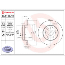Load image into Gallery viewer, 08.9100.10 Brembo Solid Standard Rotor Brembo Brake Canada