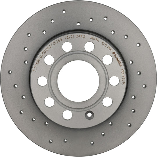 08.9488.1X Brembo Premium UV Coated Rear XTRA Cross Drilled Brake Rotor Brembo Brake Canada