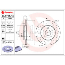 Load image into Gallery viewer, KTX0095 Brembo Ceramic Brake Pad and XTRA Solid Drilled Brake Disc Kit Brembo Brake Canada