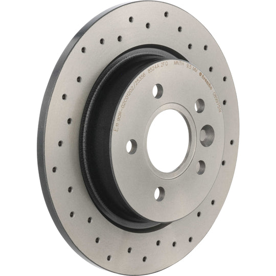 08.9975.1X Brembo Premium UV Coated Rear XTRA Cross Drilled Brake Rotor Brembo Brake Canada