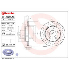 Charger l'image dans la galerie, 08.A029.1X Brembo Premium UV Coated XTRA Cross Drilled Brake Rotor Brembo Brake Canada