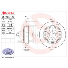 Charger l'image dans la galerie, 08.B273.10 Brembo Solid Standard Rotor Brembo Brake Canada