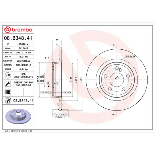 KT04319 Brembo Low-Met Brake Pad and UV Coated Solid  Brake Disc Kit Brembo Brake Canada