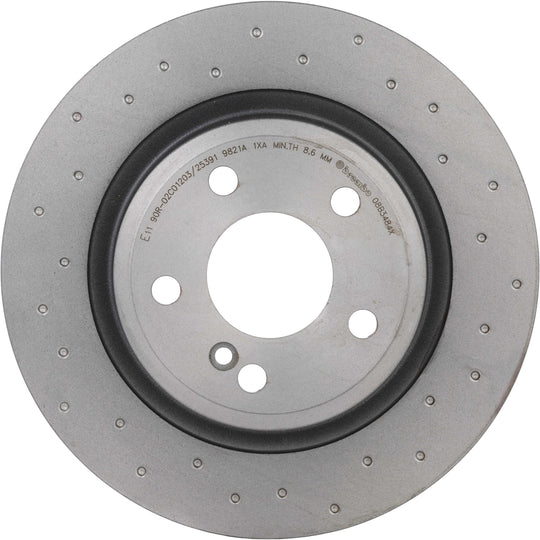 08.B348.4X Brembo Premium UV Coated Rear XTRA Cross Drilled Brake Rotor Brembo Brake Canada