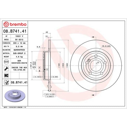 KT00884 Brembo Ceramic Brake Pad and UV Coated Solid  Brake Disc Kit Brembo Brake Canada