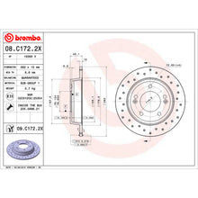 Charger l'image dans la galerie, 08.C172.2X Brembo Premium UV Coated Rear XTRA Cross Drilled Brake Rotor Brembo Brake Canada