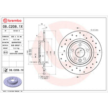 Load image into Gallery viewer, 08.C208.1X Brembo Premium UV Coated XTRA Cross Drilled Brake Rotor Brembo Brake Canada