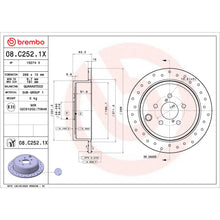 Charger l'image dans la galerie, 08.C252.1X Brembo Premium UV Coated XTRA Cross Drilled Brake Rotor Brembo Brake Canada