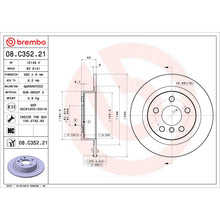 Charger l'image dans la galerie, 08.C352.21 Brembo UV Coated Solid Brake Rotor Brembo Brake Canada