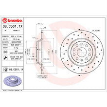 Load image into Gallery viewer, 08.C501.1X Brembo Premium UV Coated XTRA Cross Drilled Brake Rotor Brembo Brake Canada