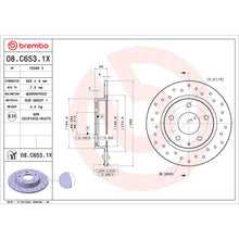 Load image into Gallery viewer, 08.C653.1X Brembo Premium UV Coated XTRA Cross Drilled Brake Rotor Brembo Brake Canada