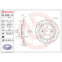 Charger l'image dans la galerie, 08.D220.1X Brembo Premium UV Coated XTRA Cross Drilled Brake Rotor Brembo Brake Canada