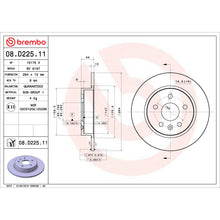 Load image into Gallery viewer, 08.D225.11 Brembo UV Coated Solid Brake Rotor Brembo Brake Canada