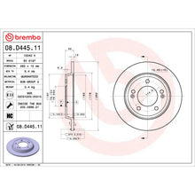 Load image into Gallery viewer, 08.D445.11 Brembo UV Coated Solid Brake Rotor Brembo Brake Canada