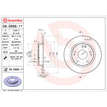 Load image into Gallery viewer, 08.D698.11 Brembo UV Coated Solid Brake Rotor Brembo Brake Canada