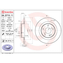 Load image into Gallery viewer, 08.D713.11 Brembo UV Coated Solid Brake Rotor Brembo Brake Canada